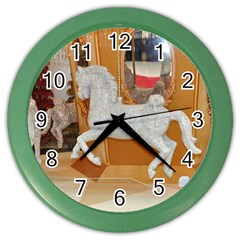 White Horse Color Wall Clock