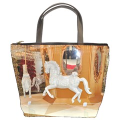 White Horse Bucket Bag