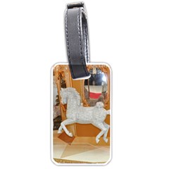 White Horse Luggage Tag (one Side) by berry3333