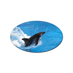 Swimming Dolphin Sticker Oval (10 Pack) by knknjkknjdd