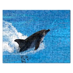 Swimming Dolphin Jigsaw Puzzle (rectangular) by knknjkknjdd