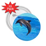 Jumping Dolphin 2.25  Button (10 pack) Front