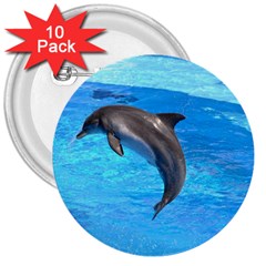 Jumping Dolphin 3  Button (10 pack)