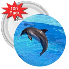 Jumping Dolphin 3  Button (100 pack)