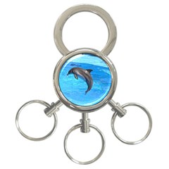 Jumping Dolphin 3-Ring Key Chain