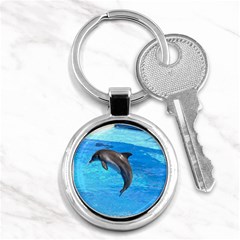 Jumping Dolphin Key Chain (Round)