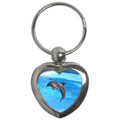 Jumping Dolphin Key Chain (Heart)