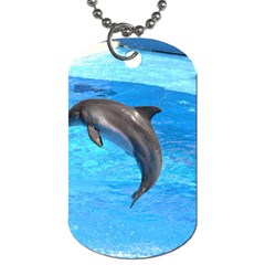 Jumping Dolphin Dog Tag (One Side)