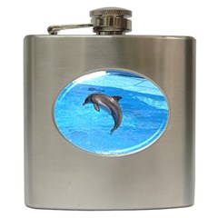 Jumping Dolphin Hip Flask (6 oz)