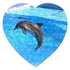 Jumping Dolphin Jigsaw Puzzle (Heart)