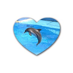 Jumping Dolphin Rubber Coaster (Heart)