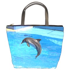 Jumping Dolphin Bucket Bag