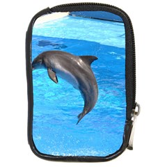 Jumping Dolphin Compact Camera Leather Case