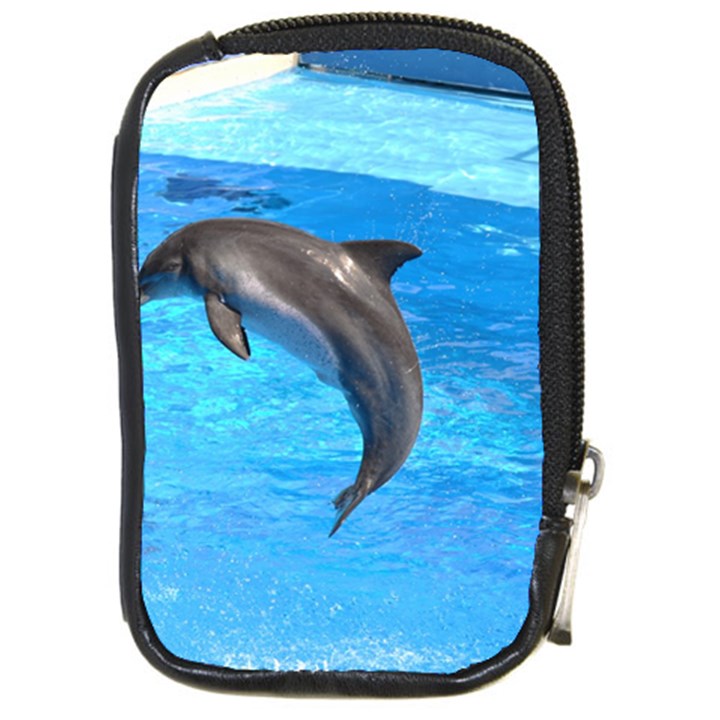 Jumping Dolphin Compact Camera Leather Case