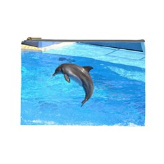 Jumping Dolphin Cosmetic Bag (Large)