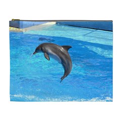 Jumping Dolphin Cosmetic Bag (XL)