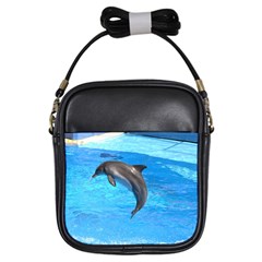 Jumping Dolphin Girls Sling Bag