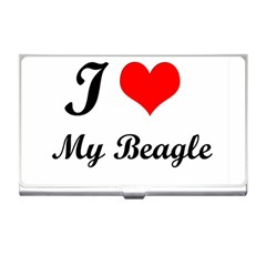 I Love My Beagle Business Card Holder by free