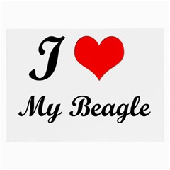 I Love My Beagle Glasses Cloth (large, Two Sides)