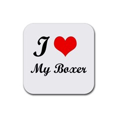 I Love My Beagle Rubber Coaster (square) by free