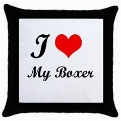 I Love My Beagle Throw Pillow Case (black) by free