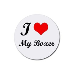 I Love My Beagle Rubber Coaster (round) by free