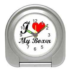 I Love My Beagle Travel Alarm Clock by free