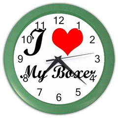 I Love My Beagle Color Wall Clock by free