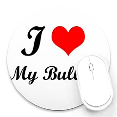 I Love My Beagle Round Mousepad