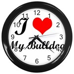 I Love My Beagle Wall Clock (Black) Front