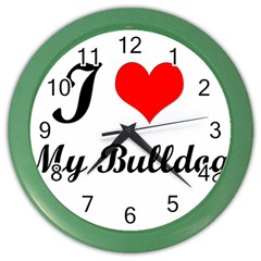 I Love My Beagle Color Wall Clock by free