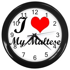 I Love My Beagle Wall Clock (black) by free