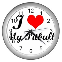 I Love My Beagle Wall Clock (silver) by free