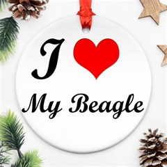 I Love My Beagle Ornament (round) by vipstores