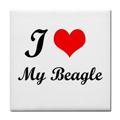 I Love My Beagle Face Towel