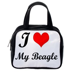 I Love My Beagle Classic Handbag (one Side)