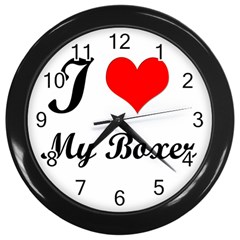 I Love My Beagle Wall Clock (black)