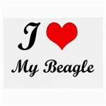 I Love My Beagle Glasses Cloth (Large, Two Sides) Back