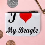 I Love My Beagle Mini Coin Purse Back