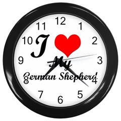 I Love My Beagle Wall Clock (black)