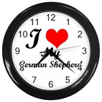 I Love My Beagle Wall Clock (Black) Front