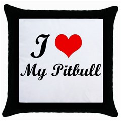 I Love My Beagle Throw Pillow Case (black)