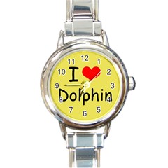 I Love Dolphin Classic Elegant Ladies Watch (round) by CowCowDemo