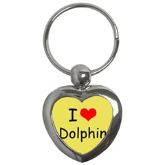 I Love Dolphin Key Chain (heart) by CowCowDemo