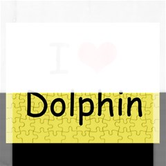 I Love Dolphin Jigsaw Puzzle (rectangle) by CowCowDemo