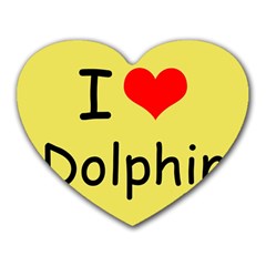 I Love Dolphin Mouse Pad (heart) by CowCowDemo