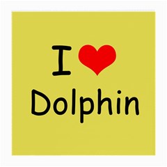 I Love Dolphin Twin-sided Large Glasses Cleaning Cloth by CowCowDemo