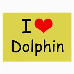 I Love Dolphin Single-sided Handkerchief