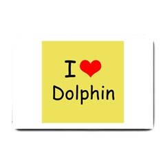 I Love Dolphin Small Door Mat by CowCowDemo