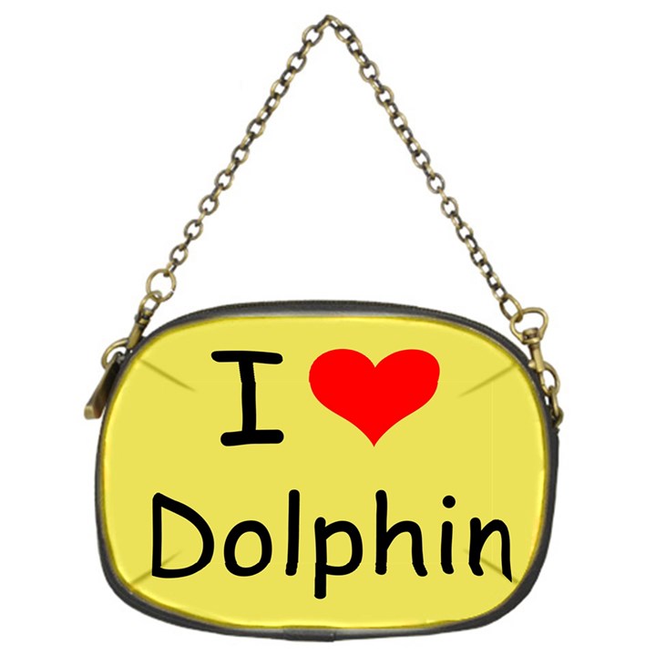 I Love Dolphin Single-sided Evening Purse